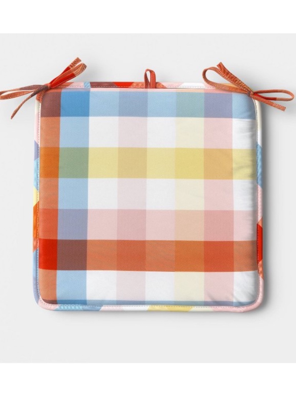 4!!!! ROOM ESSENTIALS NWT 17"x17" charlotte Madras Print Seat Cushion Warm